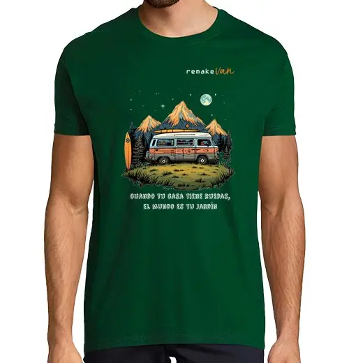 T-shirt uomo manica corta uomo del giardino verde