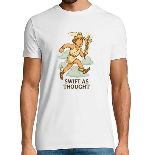 T-shirt uomo manica corta veloce come un pensiero