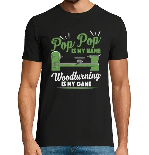 T-shirt uomo manica corta Woodturning Masters Grandpa Wood Lathe Carpentry