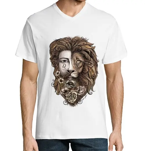 T-shirt uomo scollo a V Disegno 4652241
