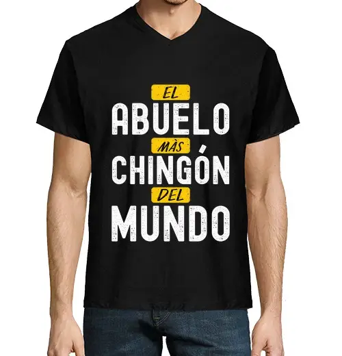 T-shirt uomo scollo a V il nonno più del mondo
