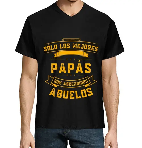 T-shirt uomo scollo a V solo los migliori papà vengono promossi