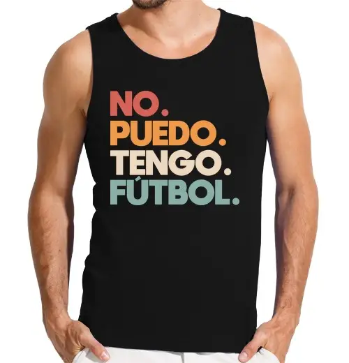 T-shirt uomo senza maniche Non posso giocare a calcio