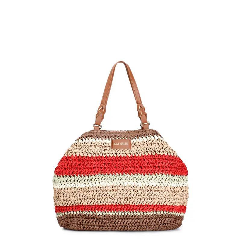 tote a lavorazione crochet multicolor