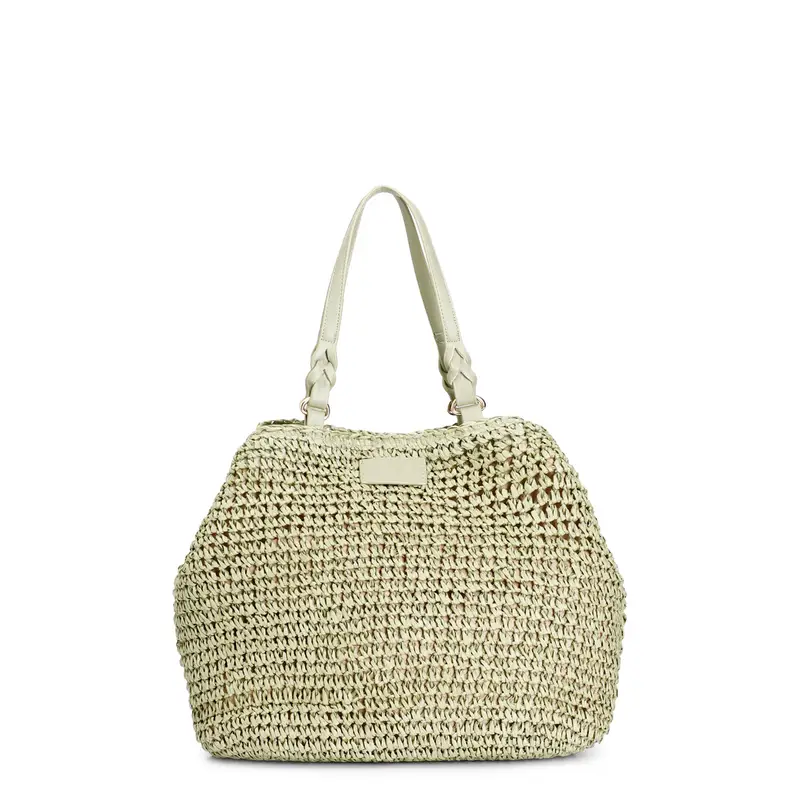 tote a lavorazione crochet verde