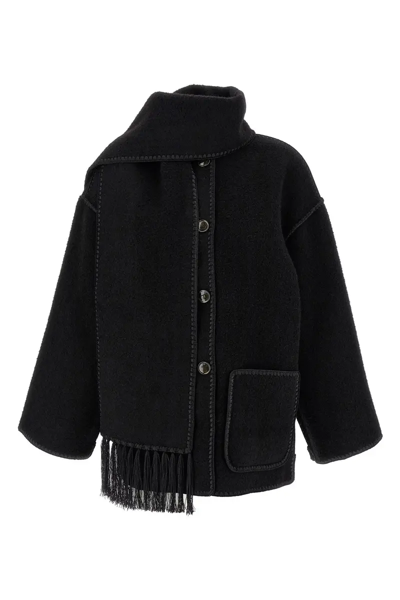 Cappotto Embroidered Scarf Jacket Harvest Nero