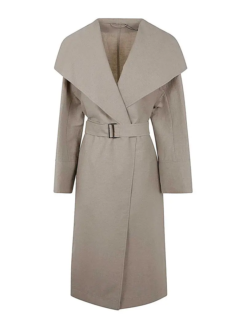 Cappotto esclusivo in misto lino Beige