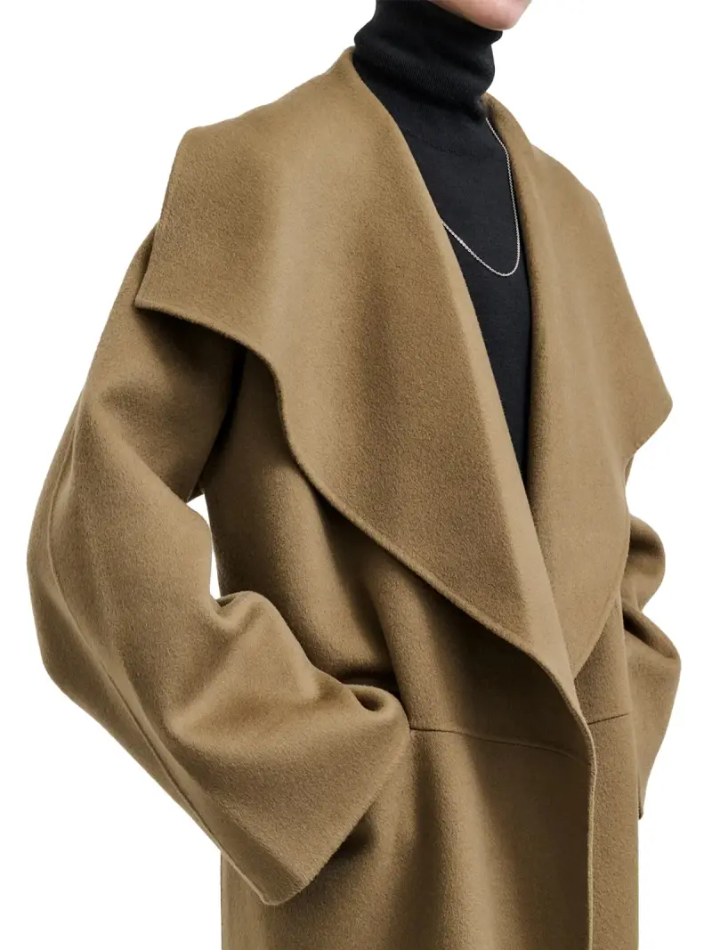 Toteme Cappotto nero in misto cashmere e lana RWS miniatura 3