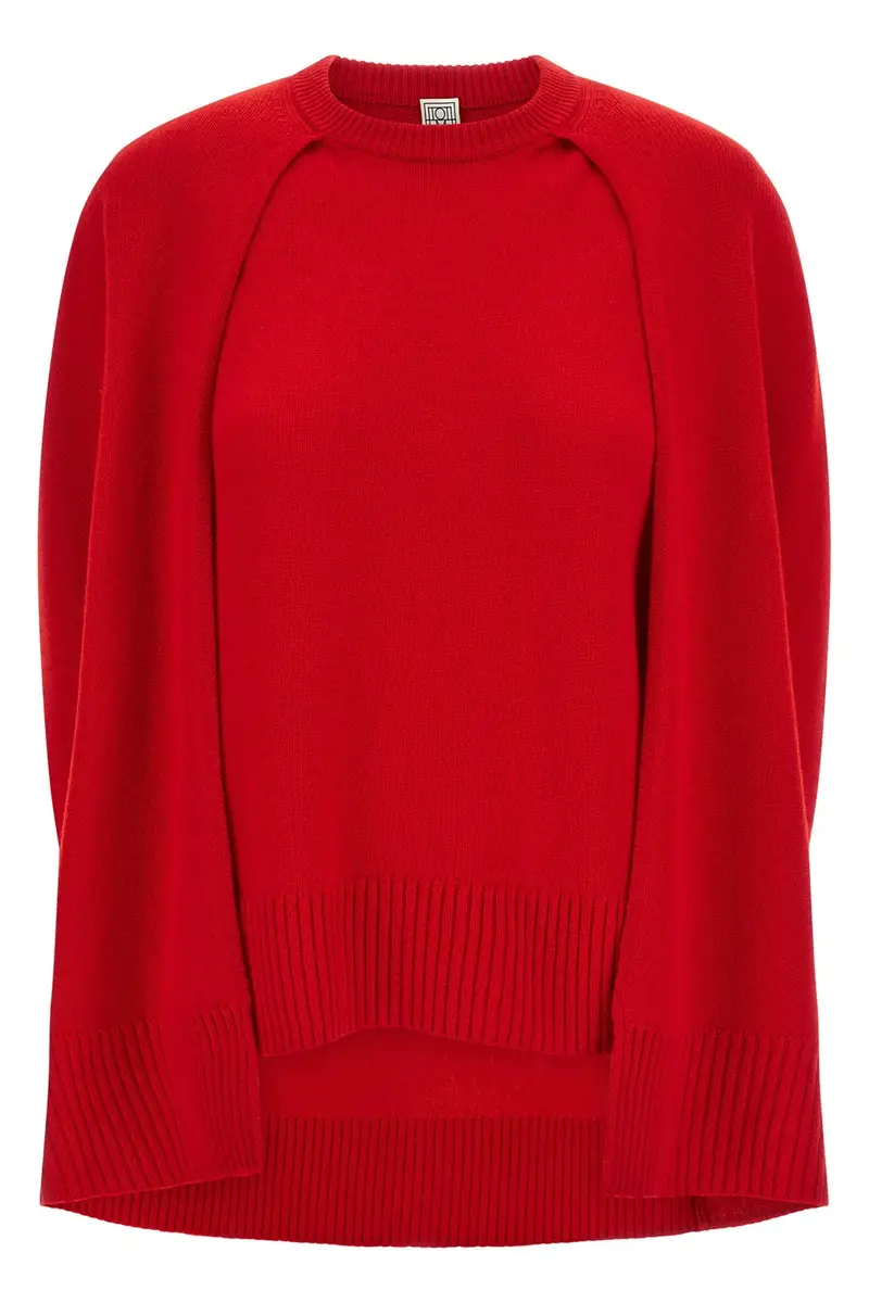 Maglia Crew Cape Knit Rosso