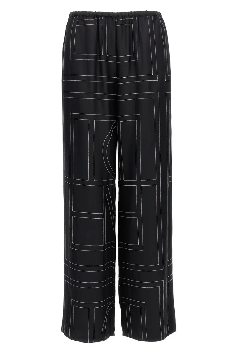 Toteme Pantalone Monogram Nero