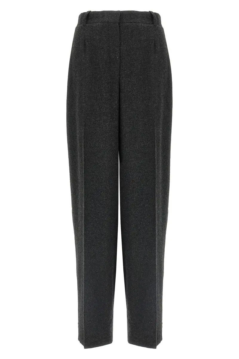 Pantalone Wide Flannel Grigio