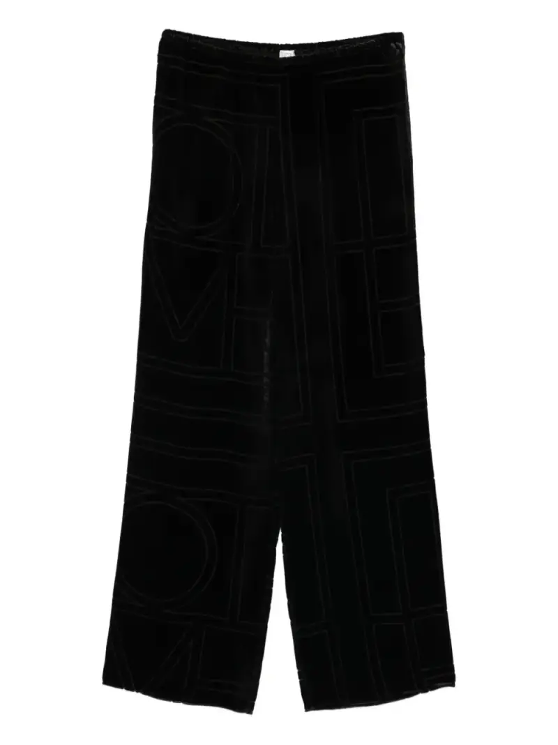 Toteme Pantaloni nero con design geometrico