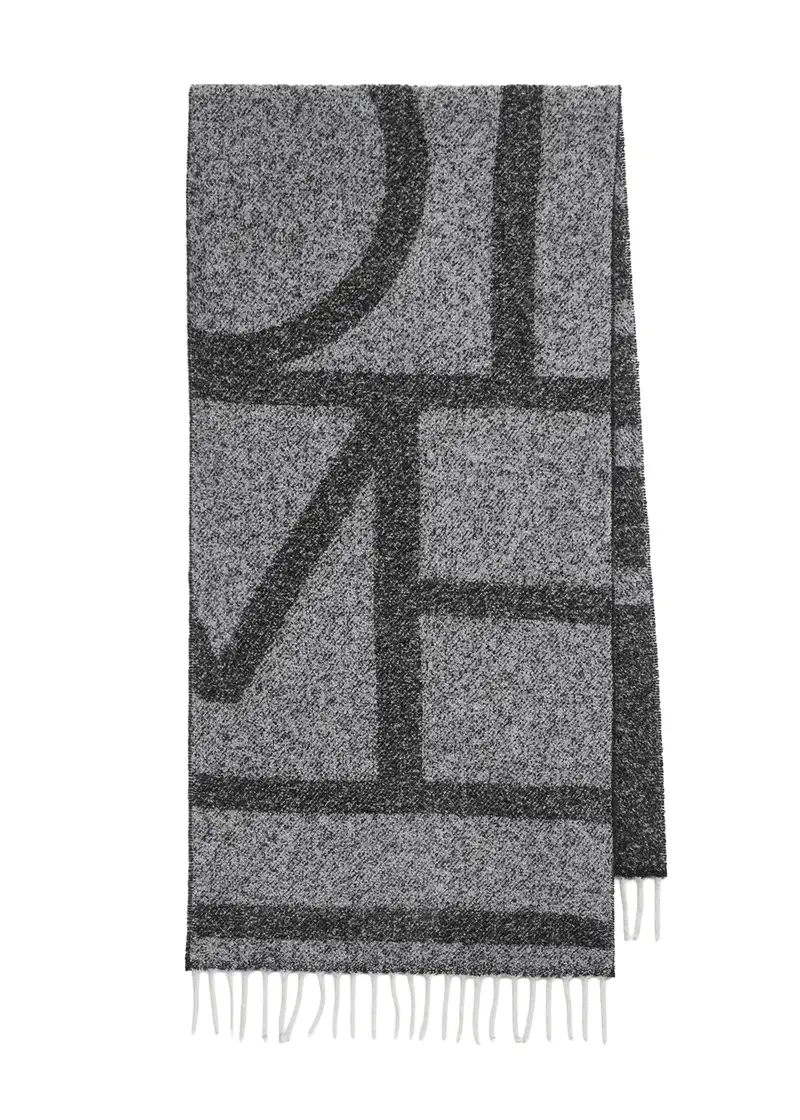 Sciarpa monogram NERO