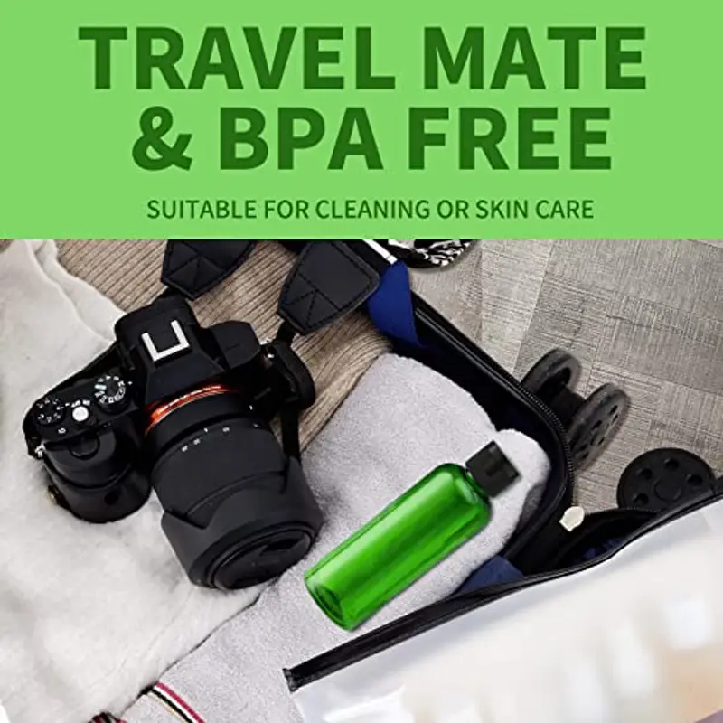 Toureal 100ML Bottiglie Vuoto da Viaggio con Tappo Flip Top (5 Pezz) Flaconi per Cosmetici (Verde) miniatura 3