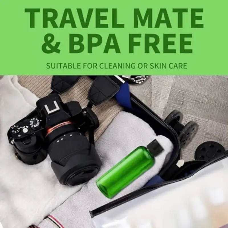 Toureal 100ML Bottiglie Vuoto da Viaggio con Tappo Flip Top (5 Pezz) Flaconi per Cosmetici (Verde Chiaro) miniatura 3