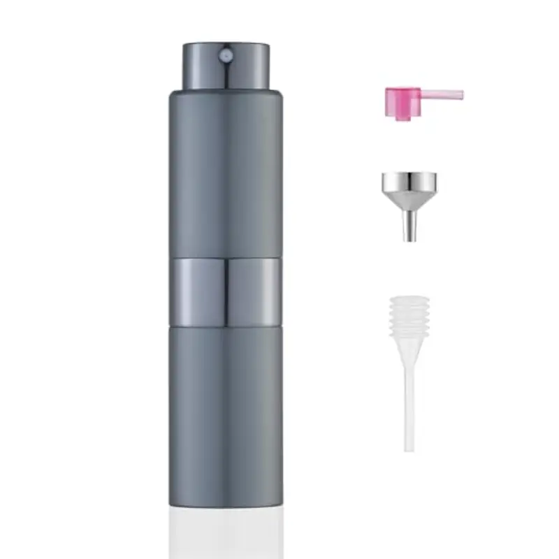 Toureal 20ml Spruzzino Profumo Ricaricabile, Vaporizzatore da Viaggio, Atomizzatore Nebulizzatore Profumo, Bottiglie Porta Profumo Spray (Grigio)