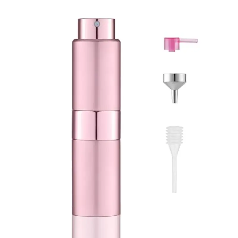 Toureal 20ml Spruzzino Profumo Ricaricabile, Vaporizzatore da Viaggio, Atomizzatore Nebulizzatore Profumo, Bottiglie Porta Profumo Spray (Rosa)