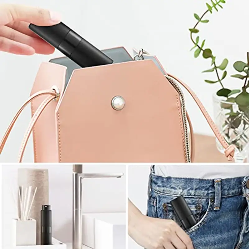 Toureal 20ml Spruzzino Profumo Ricaricabile, Vaporizzatore da Viaggio, Atomizzatore Nebulizzatore Profumo, Bottiglie Porta Profumo Spray (Rosa) miniatura 3