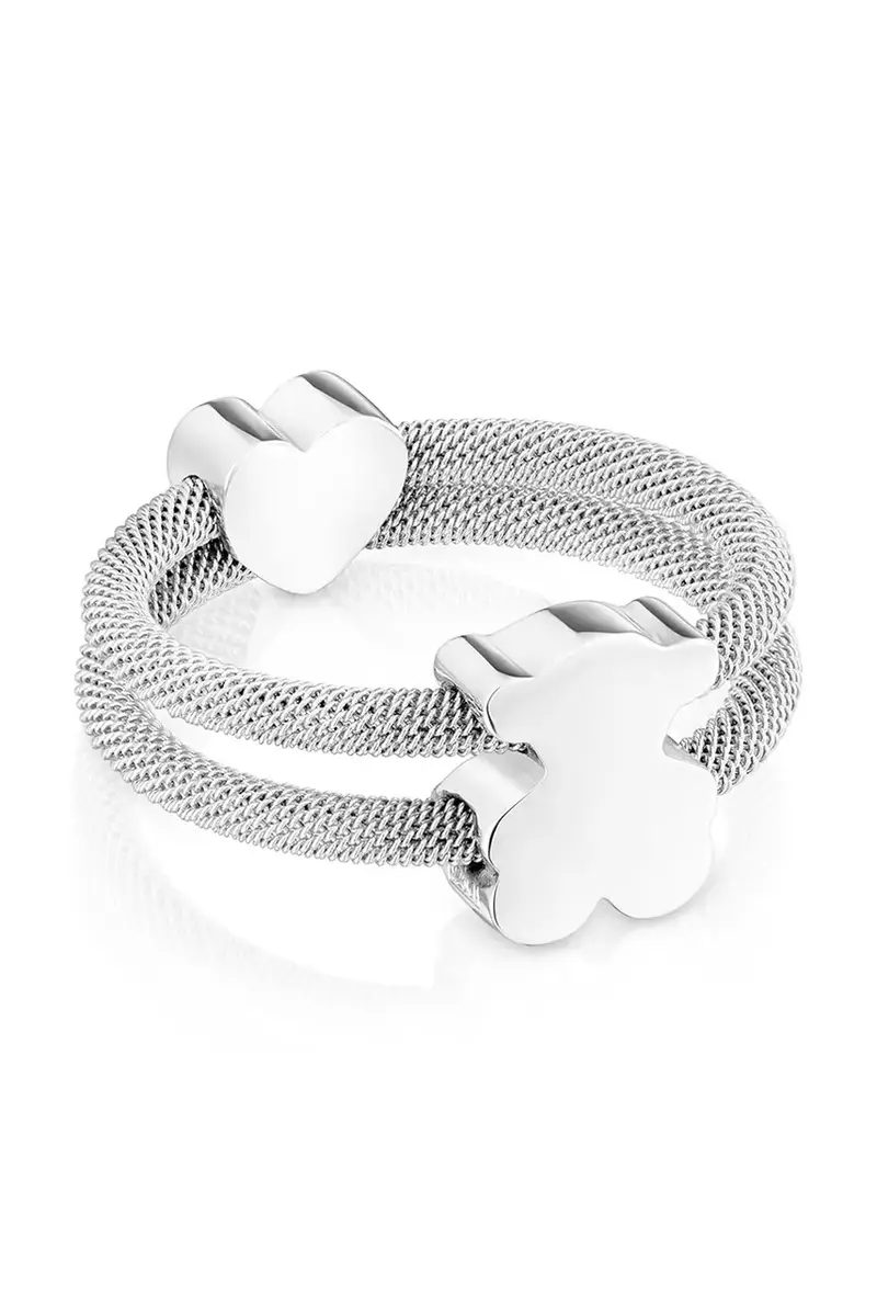 anello ICON MESH Argento miniatura 4