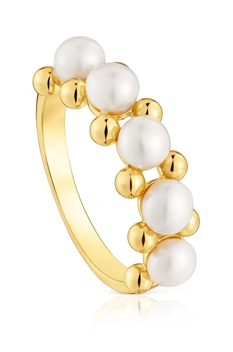 anello in argento placato in oro 1004107012