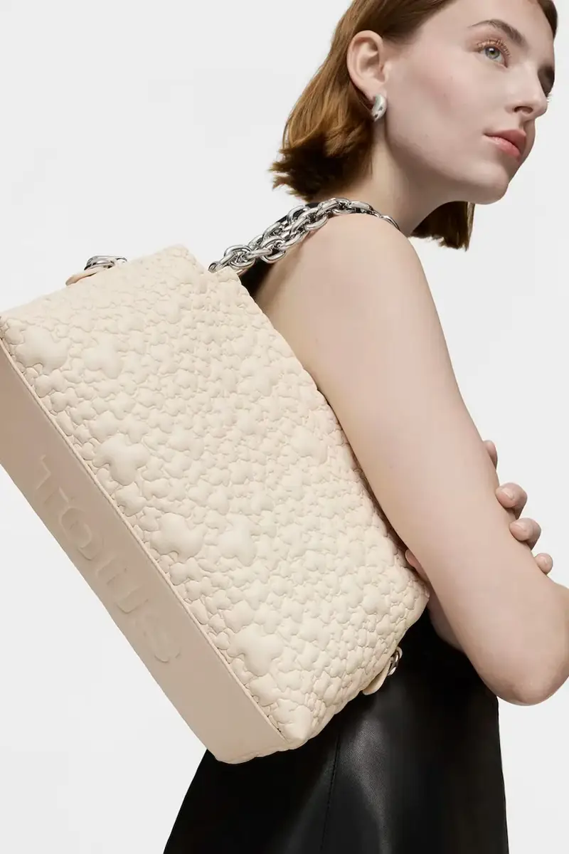 borsetta JANE PUFFY BEAR colore beige 2002132302 miniatura 5