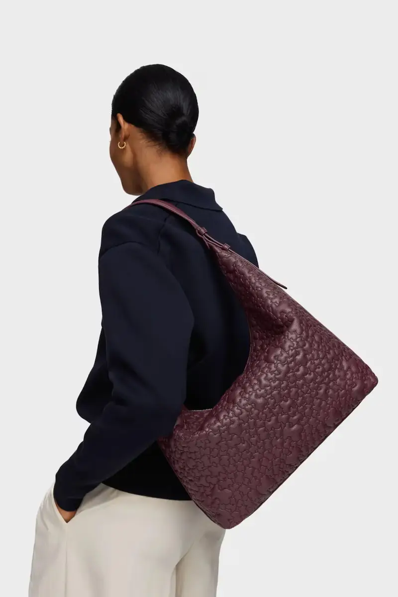 borsetta Puffy Bear colore granata 2002304821 miniatura 4