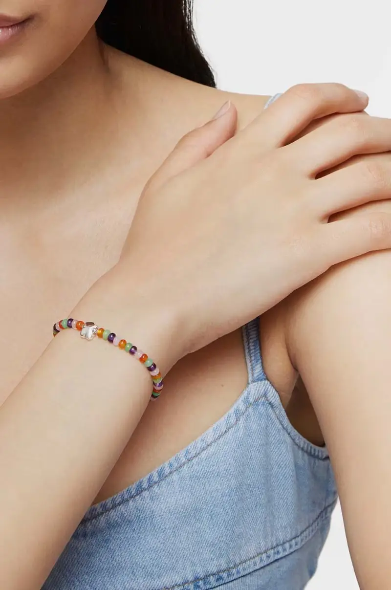 bracciale con pietre naturali Argento miniatura 4