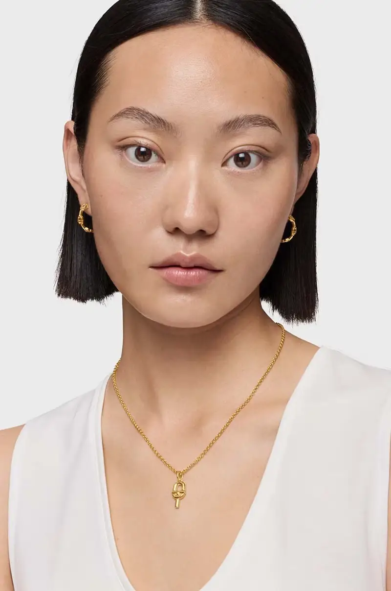 ciondolo in argento placcato oro Manifesto miniatura 4