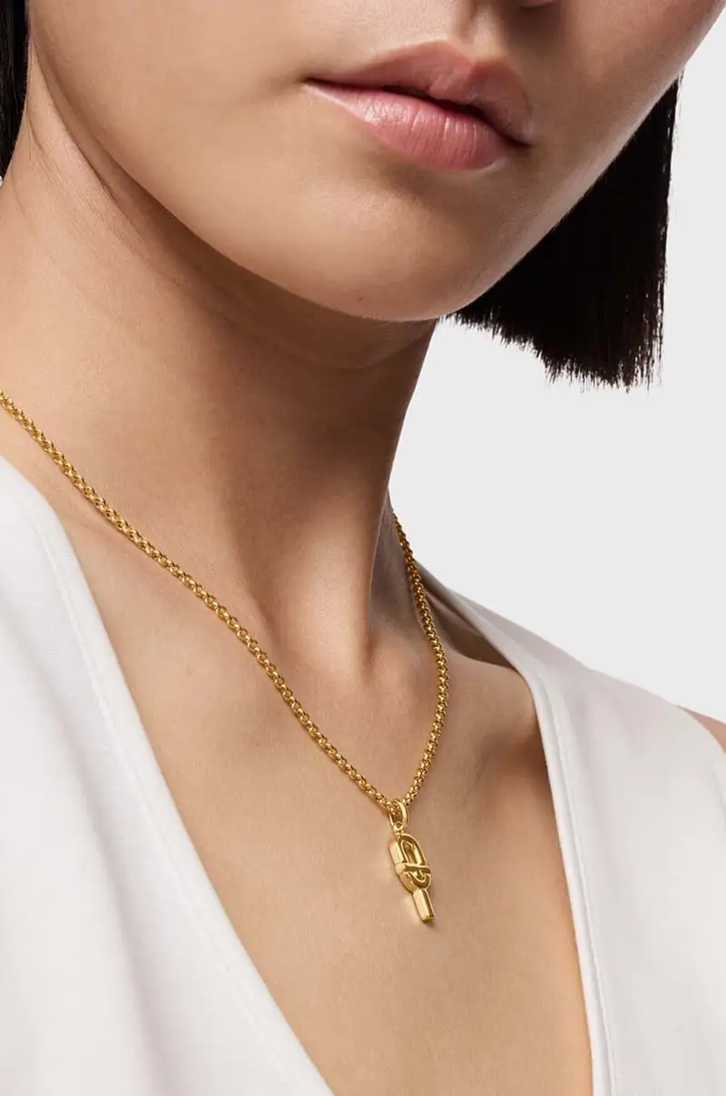 ciondolo in argento placcato oro Manifesto miniatura 5