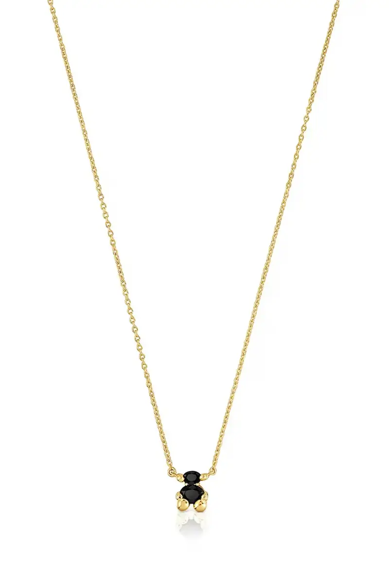 collana in argento placcato oro Bold Bear Gem 1004225700