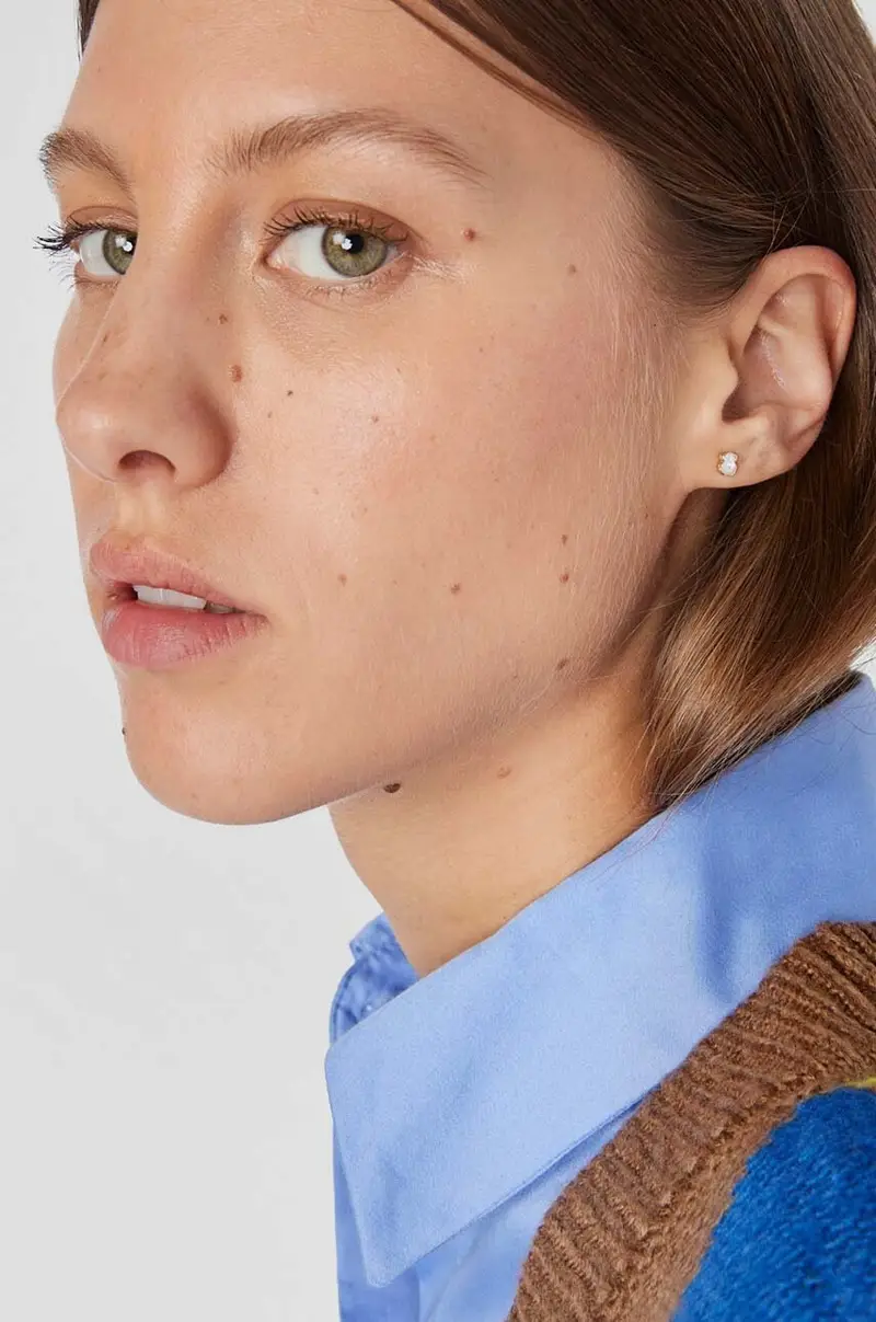 orecchini in argento placcato in oro miniatura 4