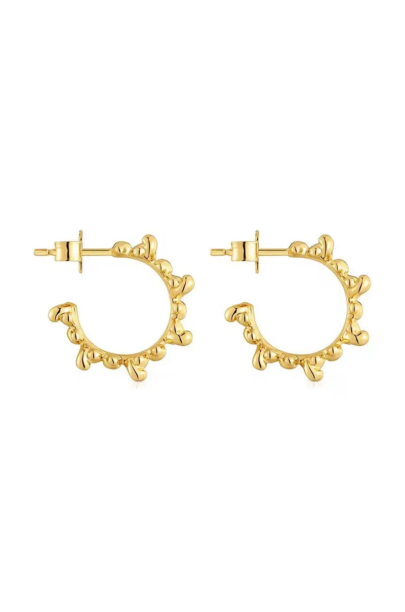 orecchini in argento placcato in oro Bold Bear miniatura 2