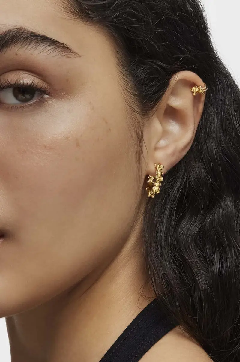 orecchini in argento placcato in oro Bold Bear miniatura 5