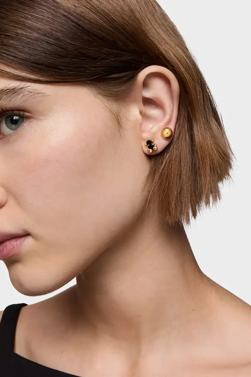 orecchini in argento placcato in oro Bold Bear Gem 1004226800 miniatura 4