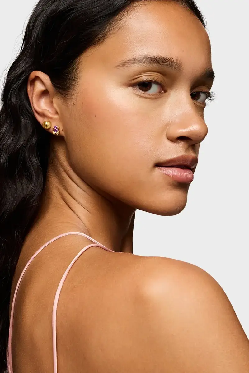 orecchini in argento placcato in oro Bold Bear Lab 1004255300 miniatura 4