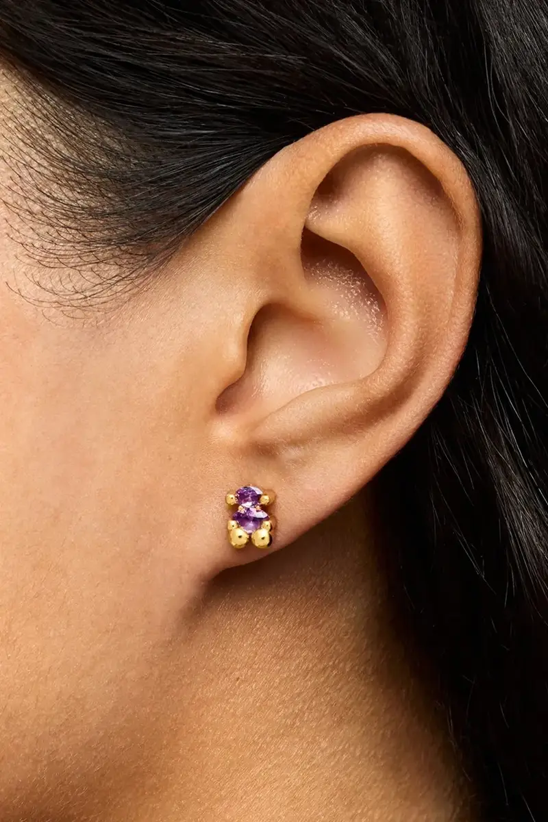 orecchini in argento placcato in oro Bold Bear Lab 1004255300 miniatura 5