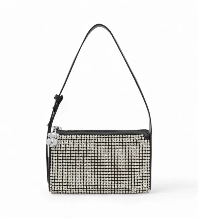 per donna 2002019255 Borsa da festa in argento nero (OSFA), Casual, Da sera, Poliuretano