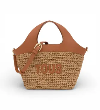 per donna 2002205343 Cestino medio Lily rafia marrone (OSFA), Casual, Poliuretano Cammello