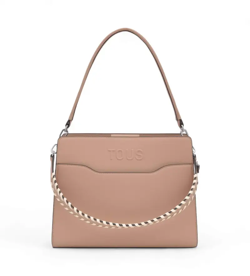 per donna. 2002286345 Shopper media Audree Saffiano taupe (OSFA), Casual, Poliuretano