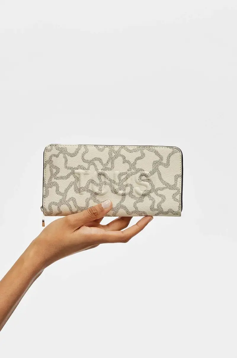 portafoglio donna Beige miniatura 4