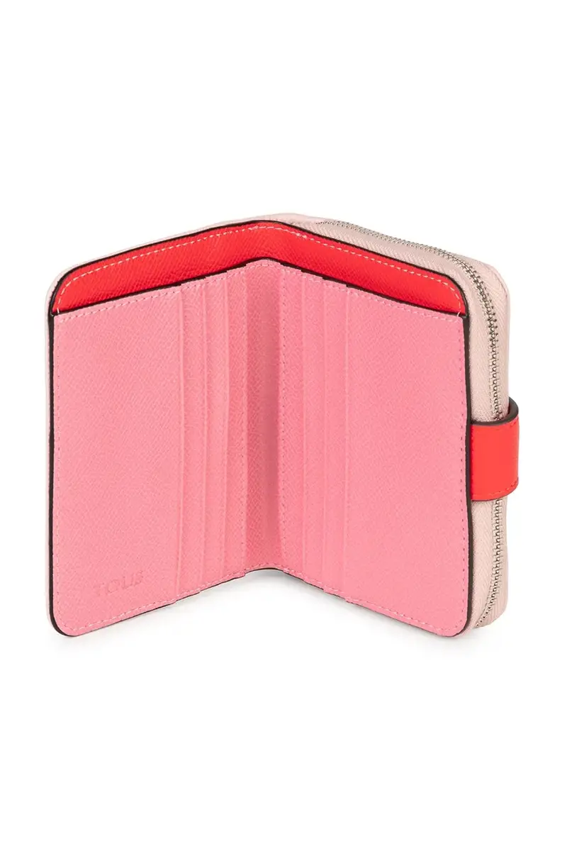 portafoglio NEW DUBAI SAFFIANO Rosa miniatura 3