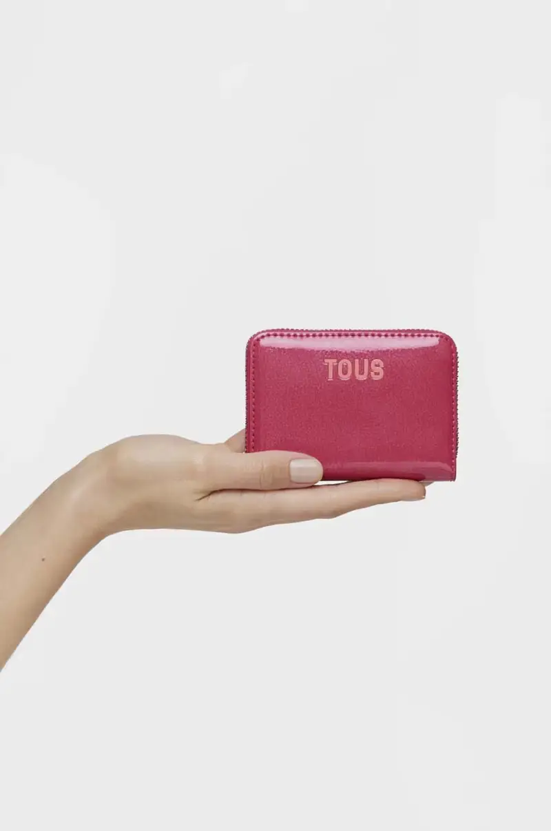 Tous Portafoglio rosa in materiale liscio miniatura 4