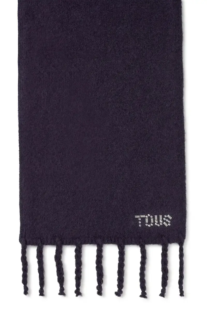 sciarpacon aggiunta di lana TEXTIL colore blu navy 2002203333 miniatura 2