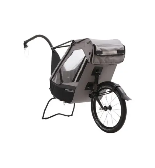 Singletrailer II Touring - rimorchio bici Grey