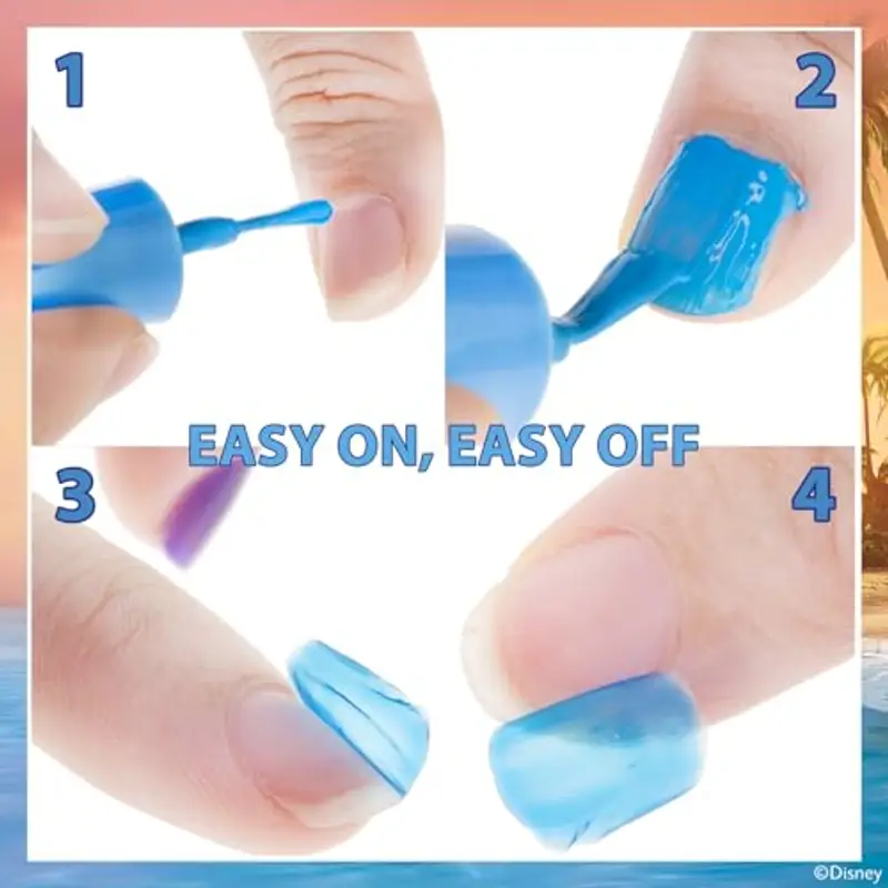 Townley Girl - Set di smalti di Moana 2 per unghie atossici a base d'acqua, con colori opachi luccicanti e miniatura 3