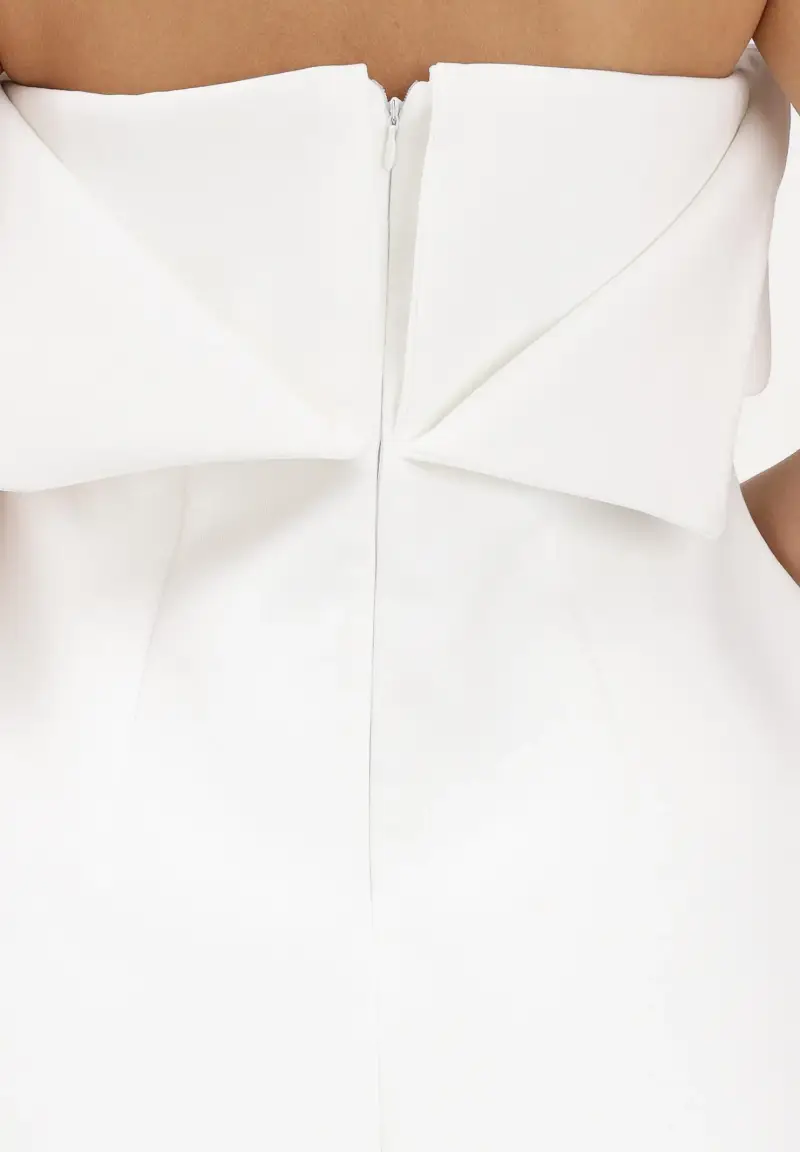 Abito corto bianco da donna miniatura 3