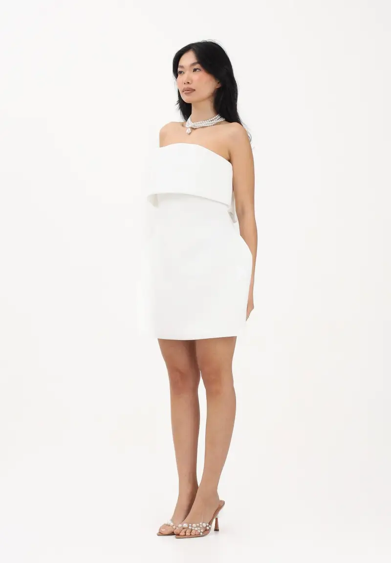 Abito corto bianco da donna