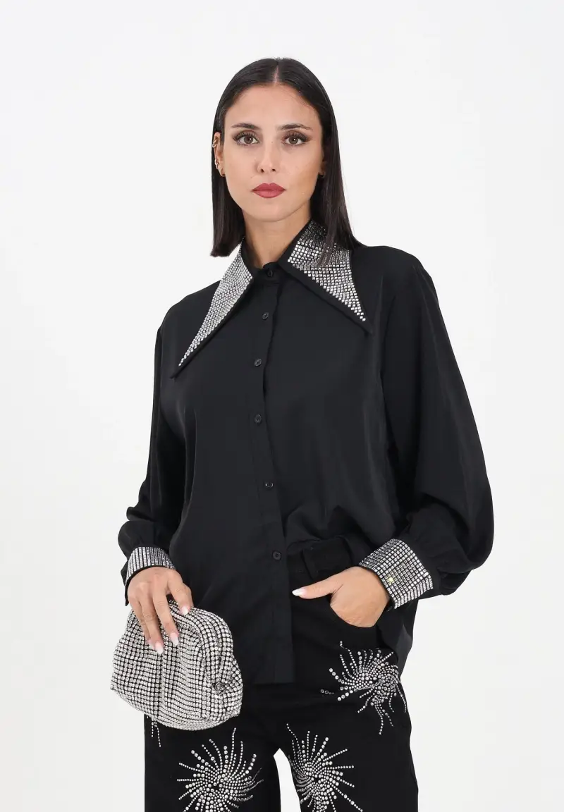 Camicia a manica lunga Yalardy nera da donna miniatura 2