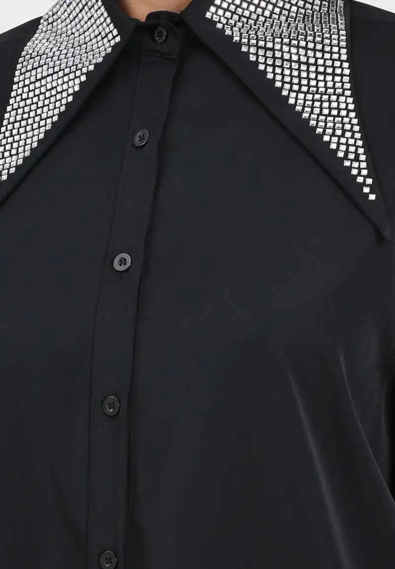 Camicia a manica lunga Yalardy nera da donna miniatura 3