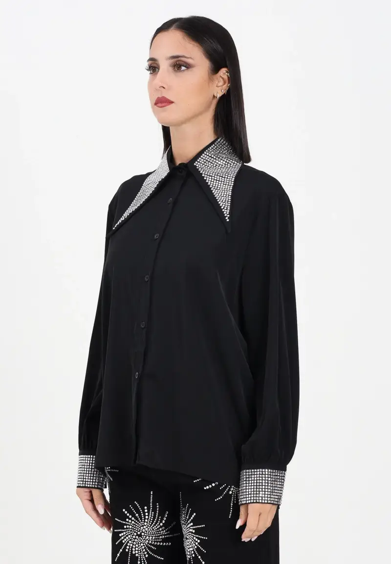 Camicia a manica lunga Yalardy nera da donna